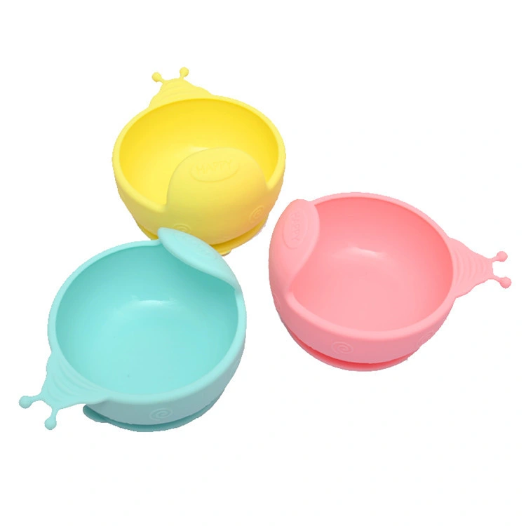 Baby Product Slip-Resistant Eco-Friendly BPA Free Silicone Suction Baby Feeding Bowl Baby Product