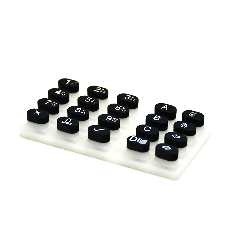 Rubber Keyboard Push Buttons Electronic Keypads Rubber Button Made Keypad OEM Custom Silicone Screen Printing Durable Aceeptable
