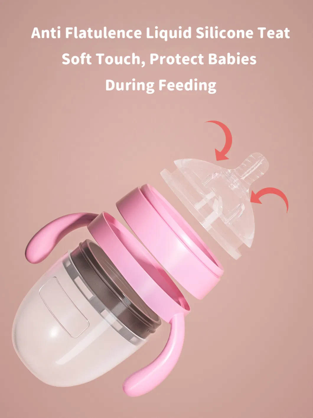 Baby Products of All Types Baby Silicone Milk Feeding Baby Bottle